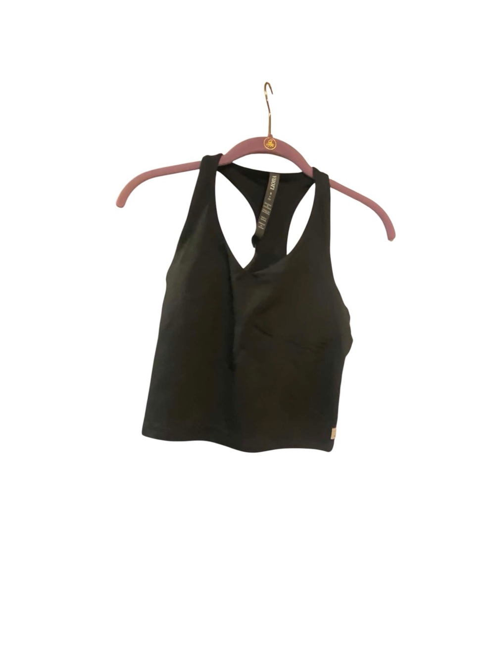 NWT Vuori Performance Crop Tank BLACK HEATHER Size Small